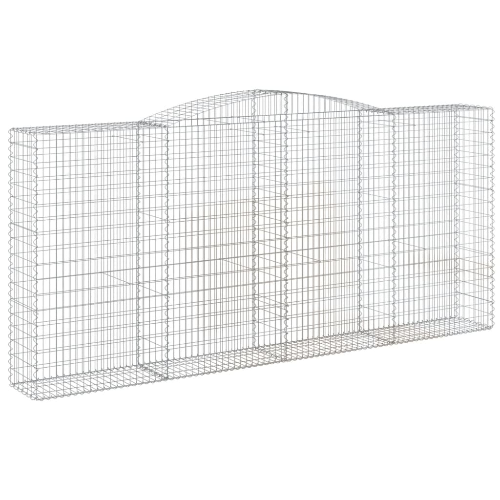 2 db íves horganyzott vas gabion kosár 400x50x180/200 cm