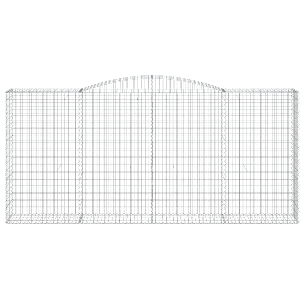 8 db íves horganyzott vas gabion kosár 400x50x180/200 cm