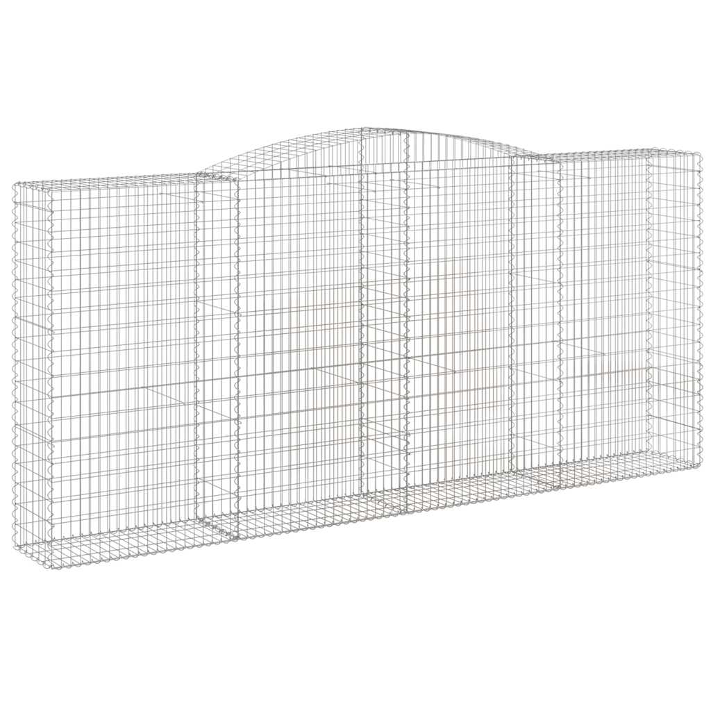 10 db íves horganyzott vas gabion kosár 400x50x180/200 cm