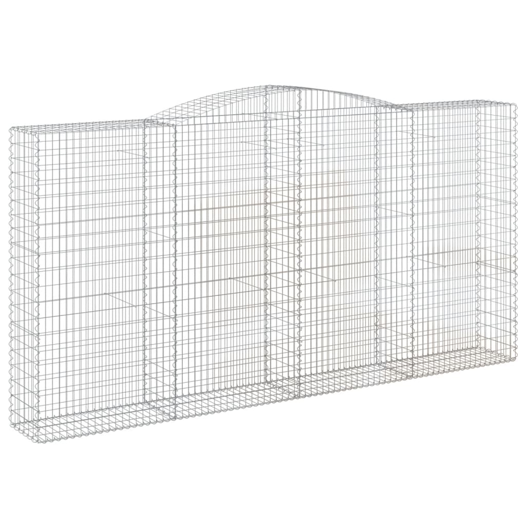 5 db íves horganyzott vas gabion kosár 400x50x200/220 cm