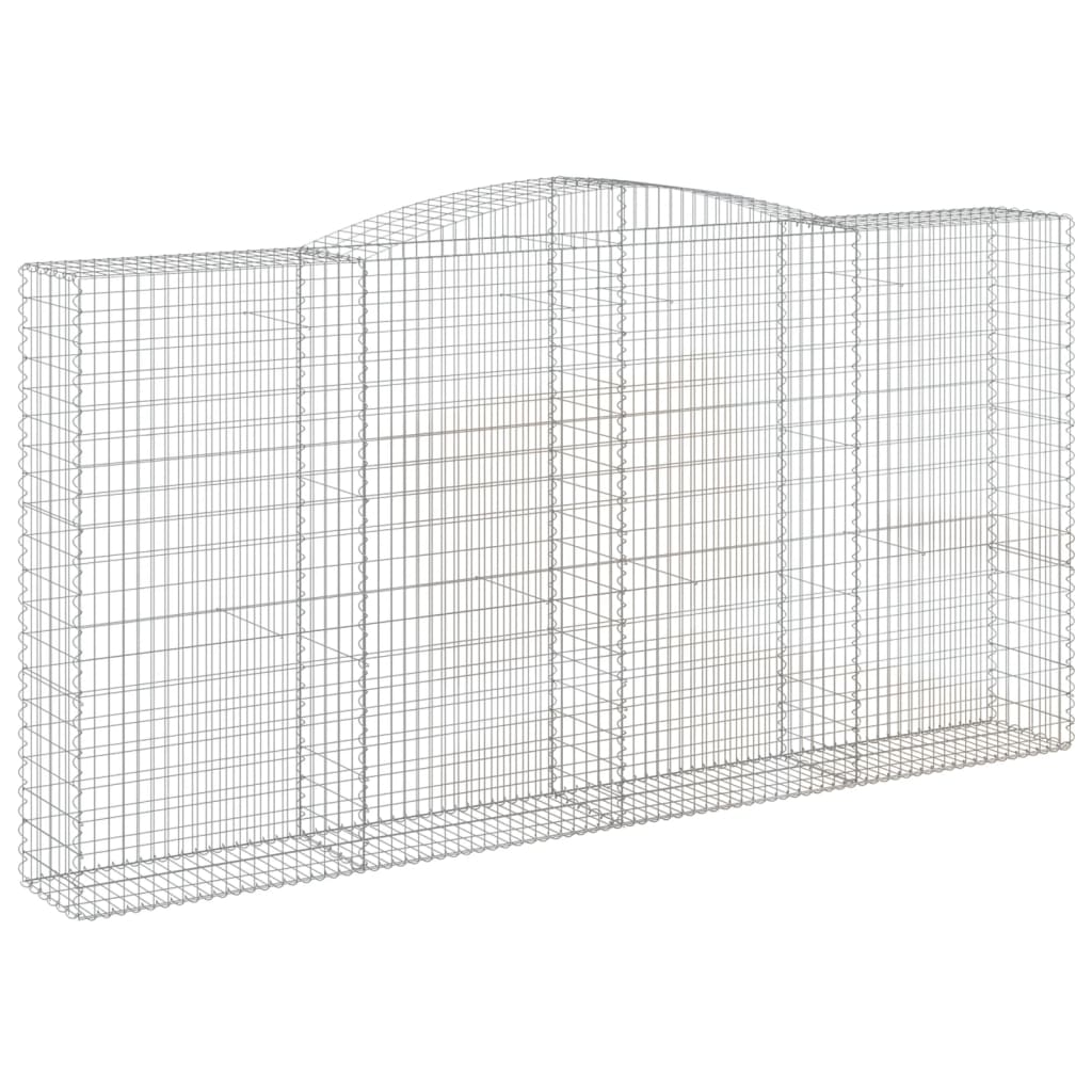 8 db íves horganyzott vas gabion kosár 400x50x200/220 cm