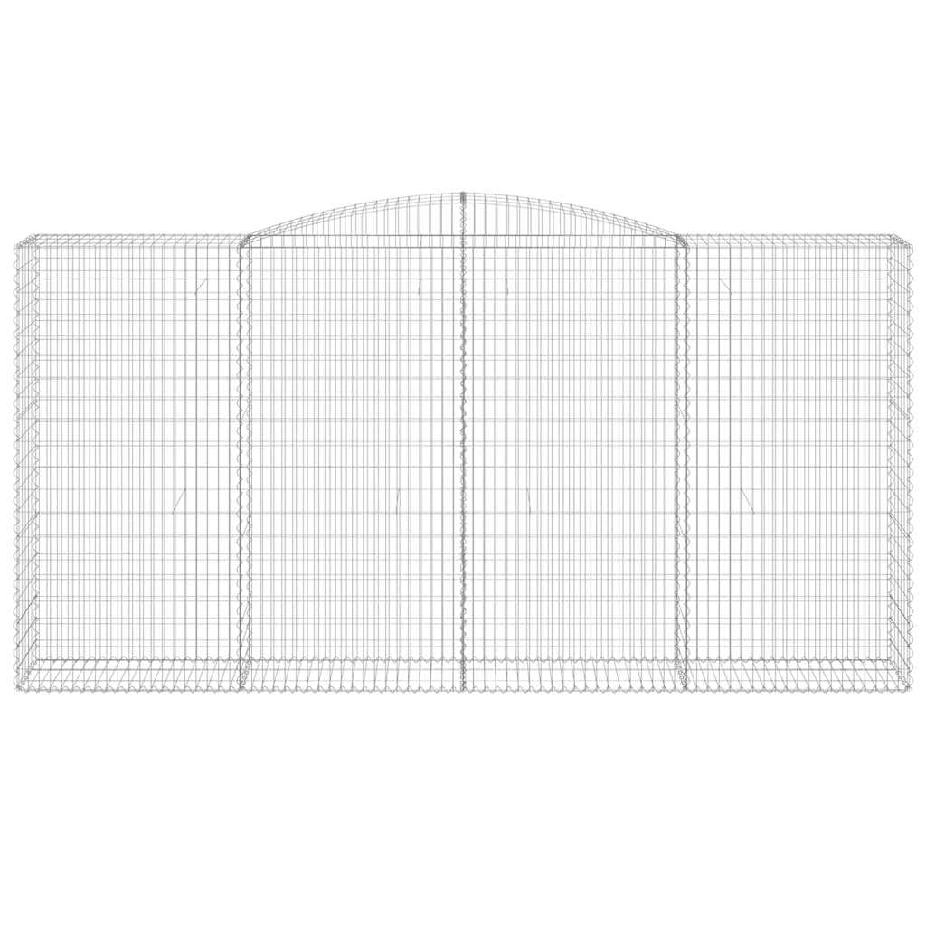 10 db íves horganyzott vas gabion kosár 400x50x200/220 cm