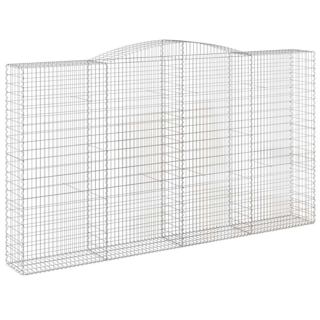 5 db íves horganyzott vas gabion kosár 400x50x220/240 cm