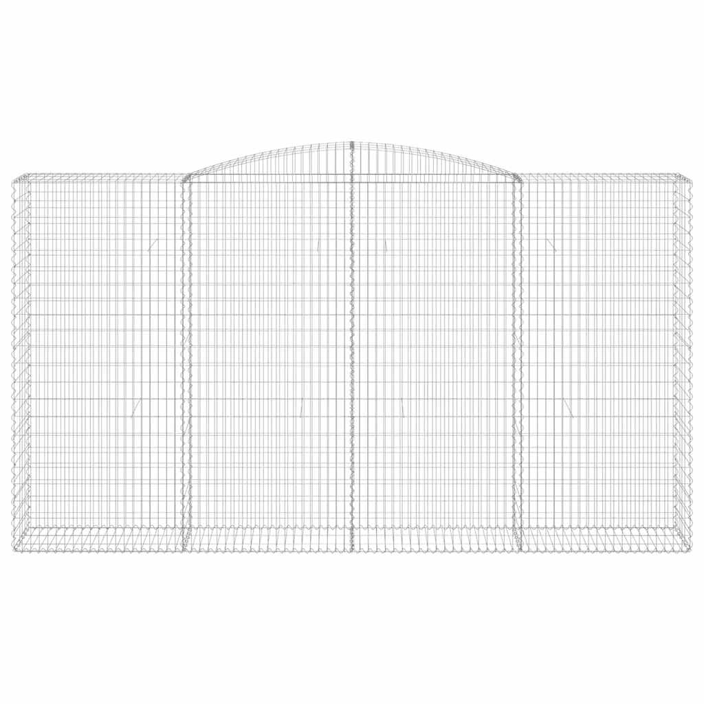 5 db íves horganyzott vas gabion kosár 400x50x220/240 cm