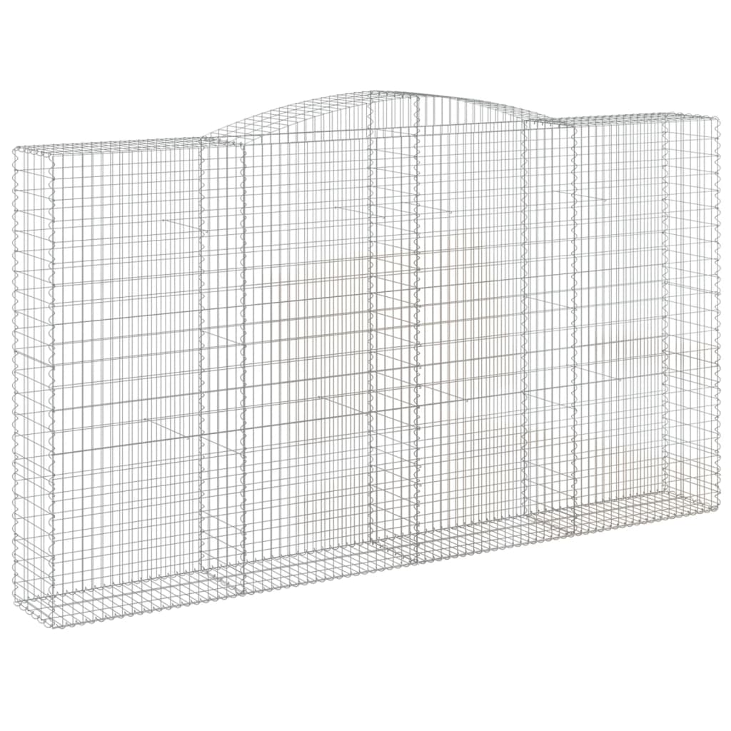 7 db íves horganyzott vas gabion kosár 400x50x220/240 cm