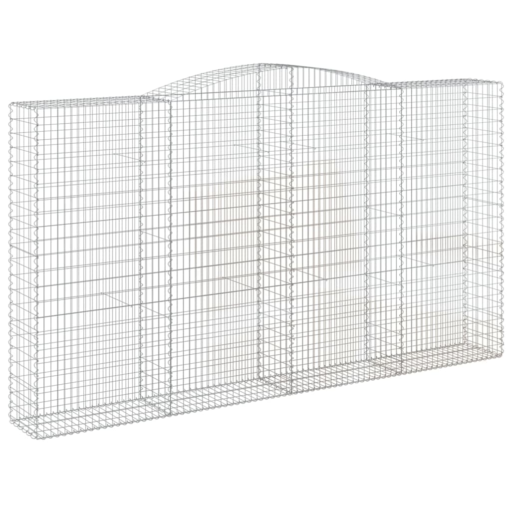 8 db íves horganyzott vas gabion kosár 400x50x220/240 cm