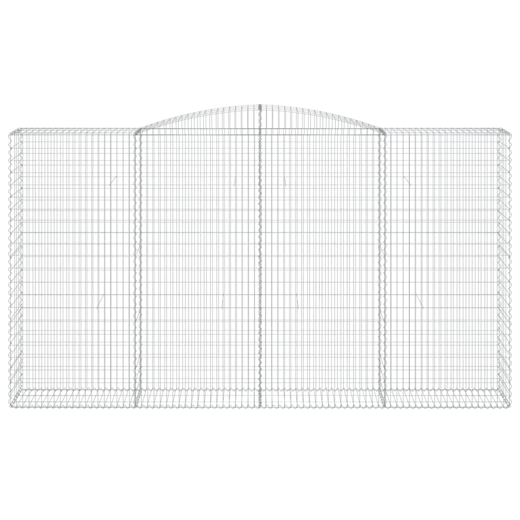 10 db íves horganyzott vas gabion kosár 400x50x220/240 cm