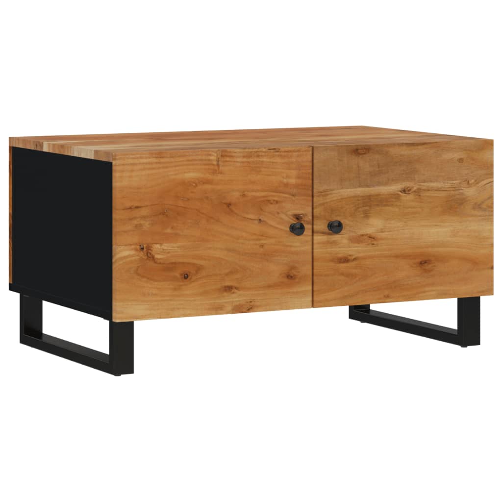 tömör akácfa és szerelt fa dohányzóasztal 80 x 50 x 40 cm