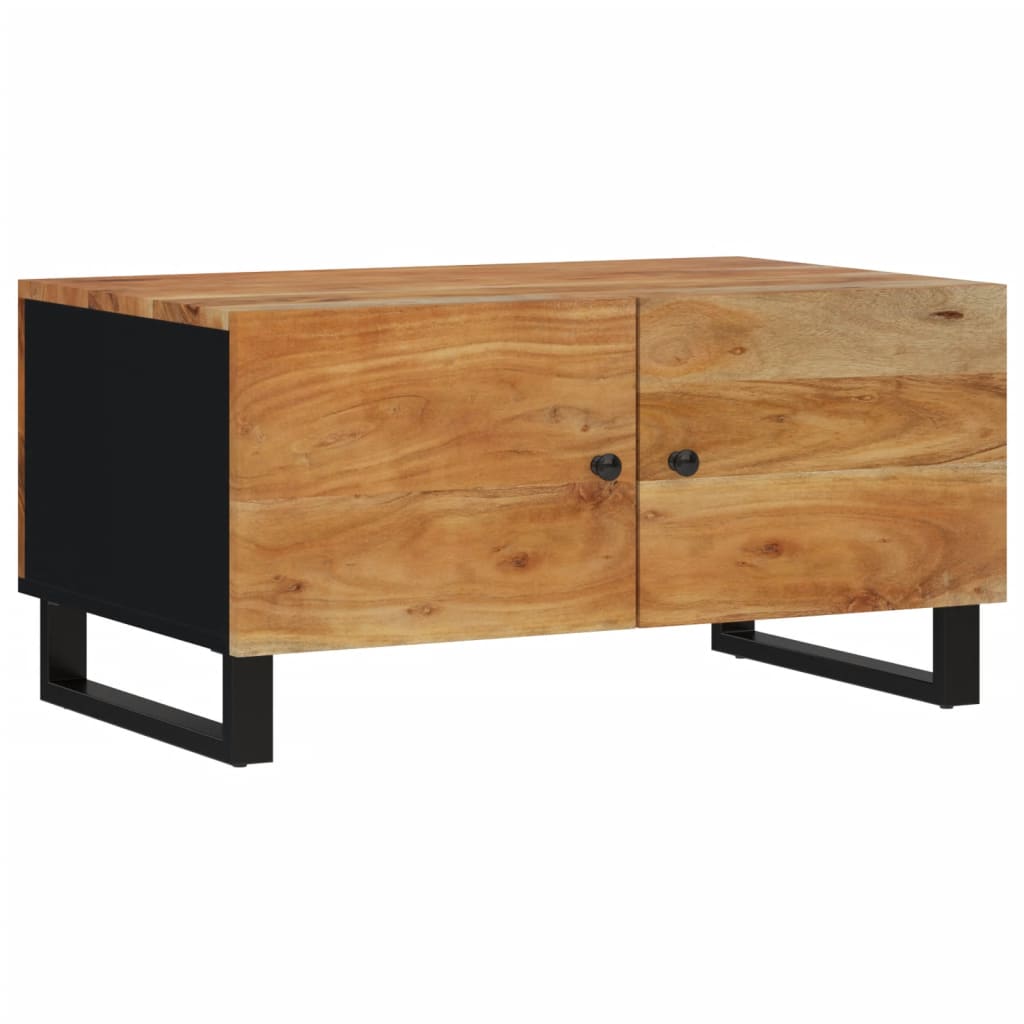 tömör akácfa és szerelt fa dohányzóasztal 80 x 50 x 40 cm