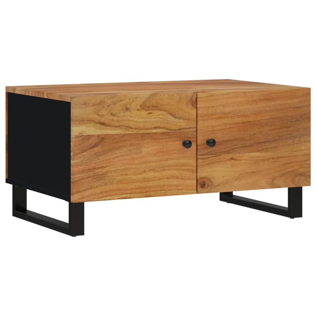 tömör akácfa és szerelt fa dohányzóasztal 80 x 50 x 40 cm