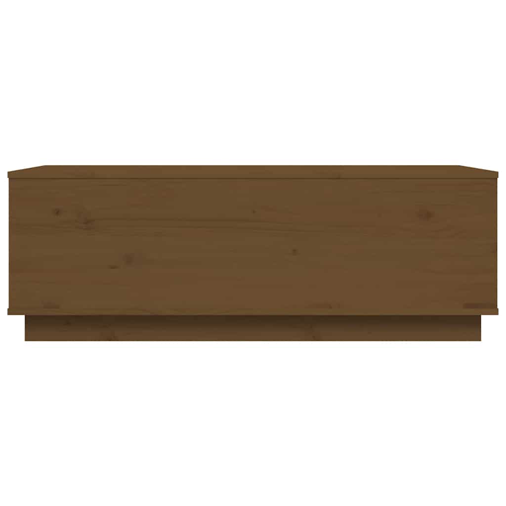 mézbarna tömör fenyőfa dohányzóasztal 100 x 50 x 35 cm