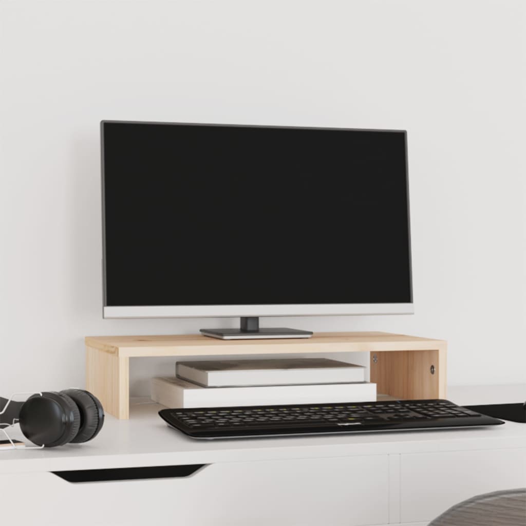 tömör fenyőfa monitorállvány 50x27x10 cm
