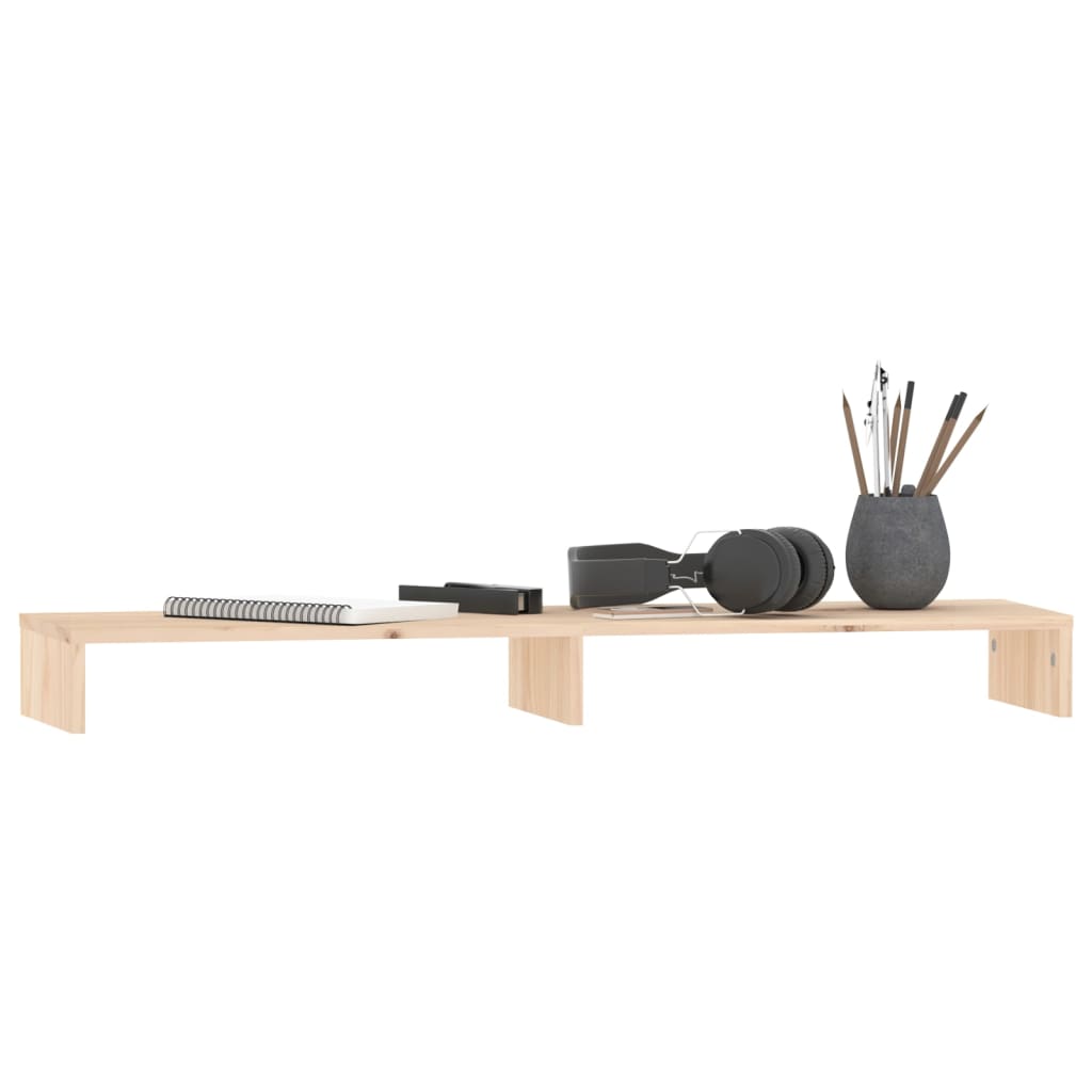 tömör fenyőfa monitorállvány 100 x 27 x 10 cm