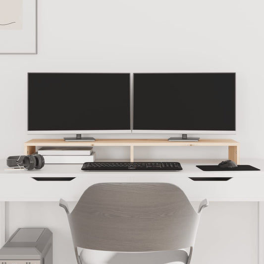 tömör fenyőfa monitorállvány 100 x 27 x 10 cm
