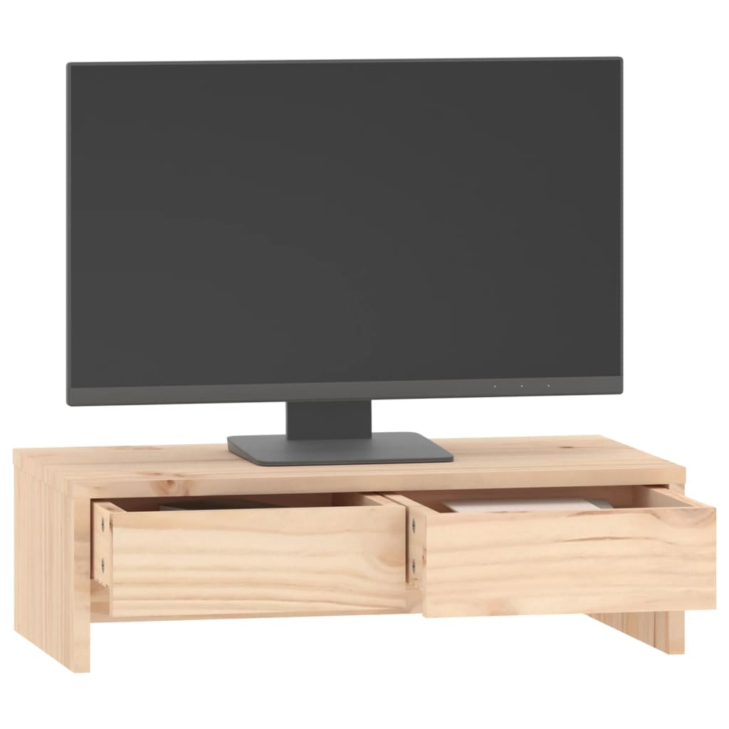 tömör fenyőfa monitorállvány 50x27x15 cm