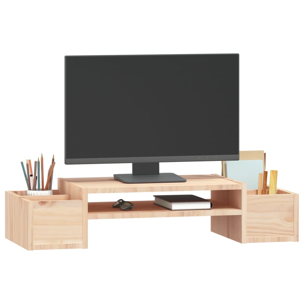 tömör fenyőfa monitorállvány 70x27,5x15 cm