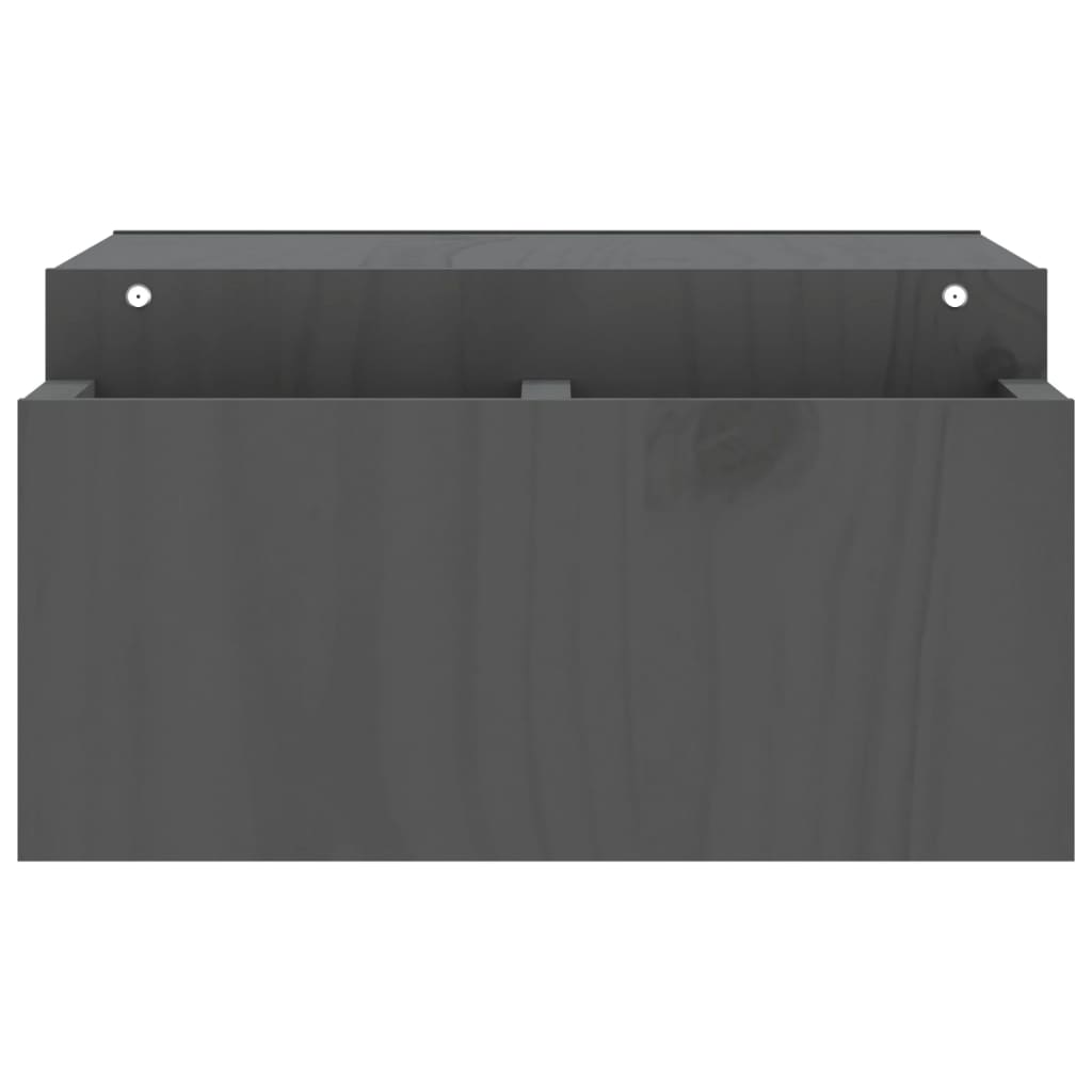 szürke tömör fenyőfa monitorállvány 70x27,5x15 cm