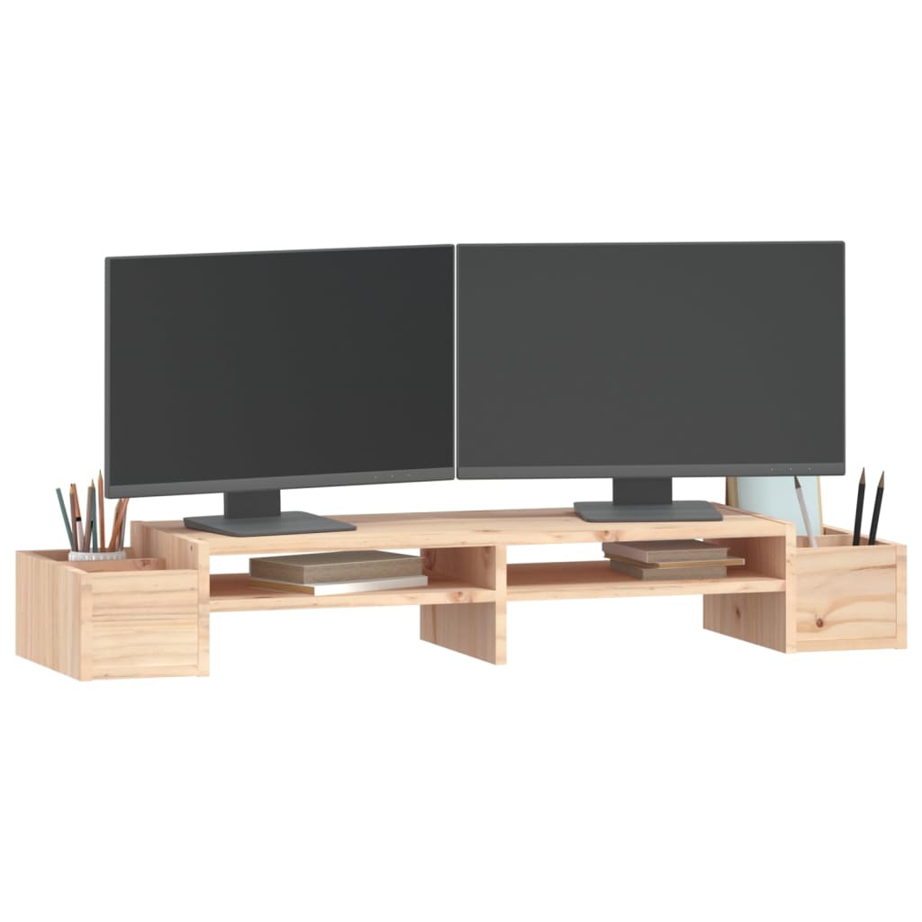 tömör fenyőfa monitorállvány 100 x 27,5 x 15 cm