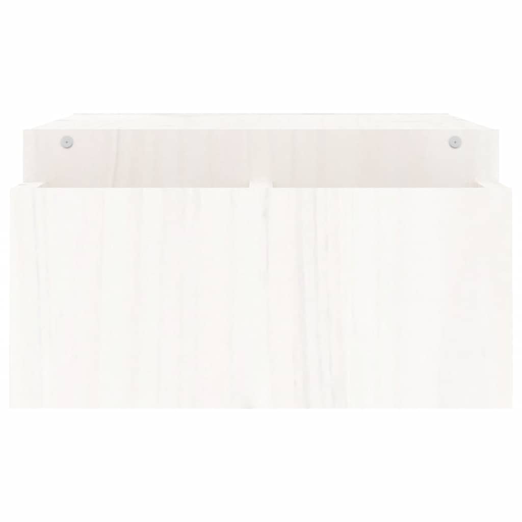 fehér tömör fenyőfa monitorállvány 100x27,5x15 cm