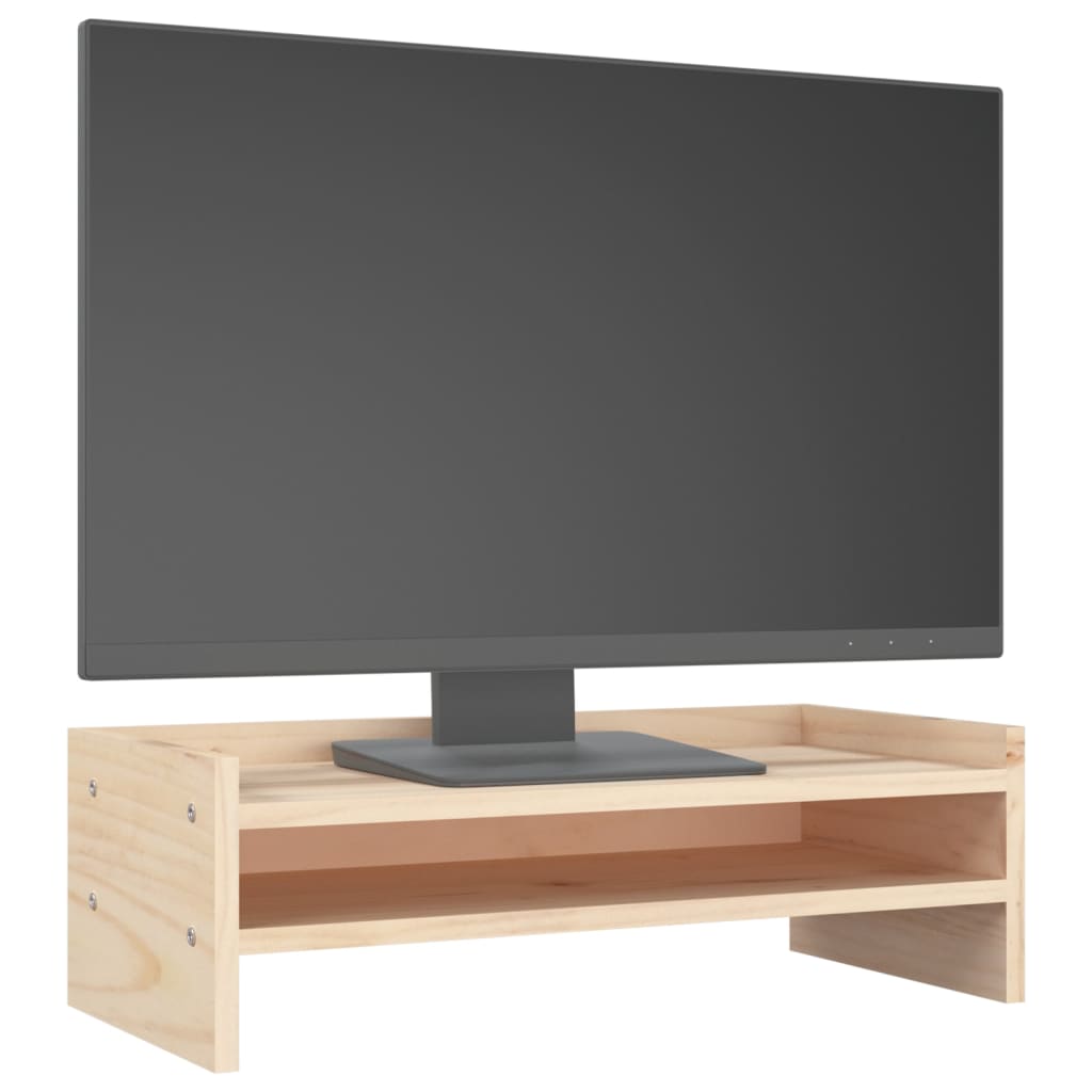 tömör fenyőfa monitorállvány 50x24x16 cm