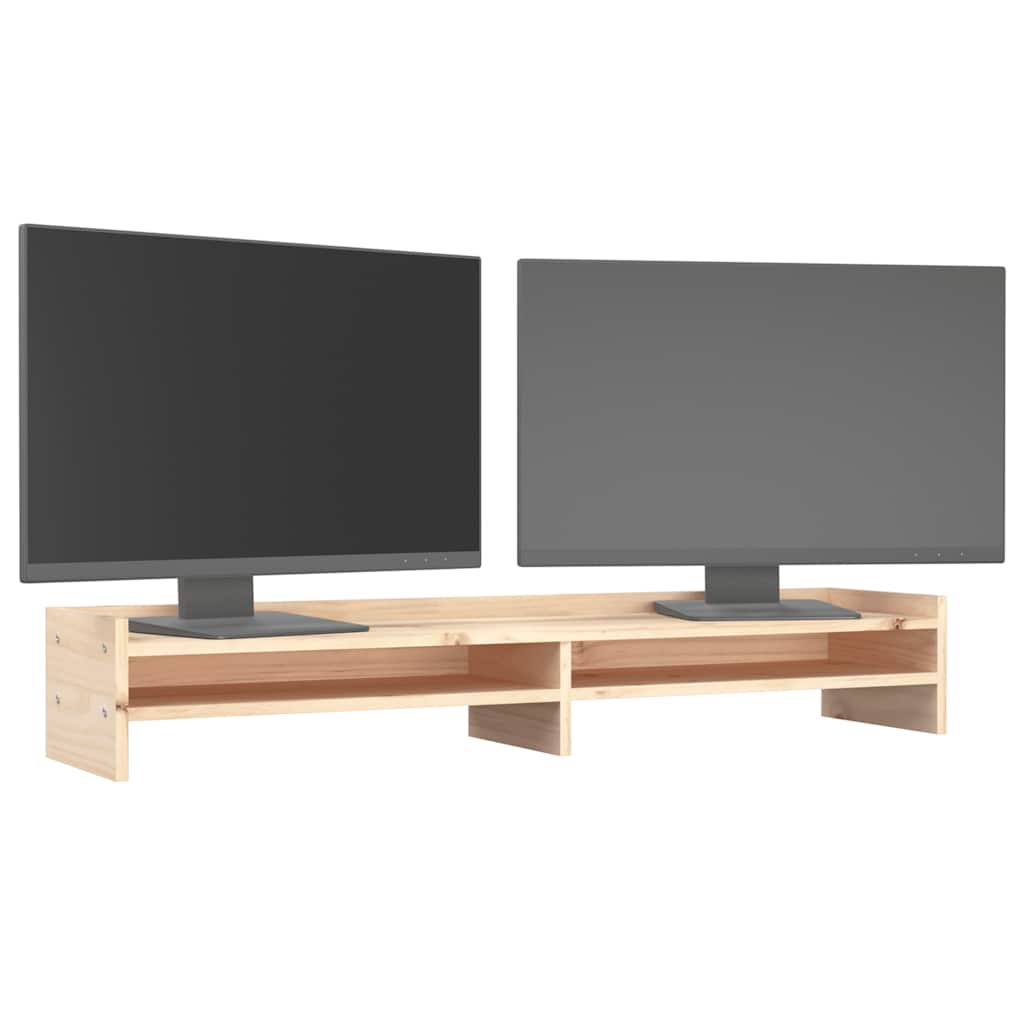 tömör fenyőfa monitorállvány 100x24x16 cm