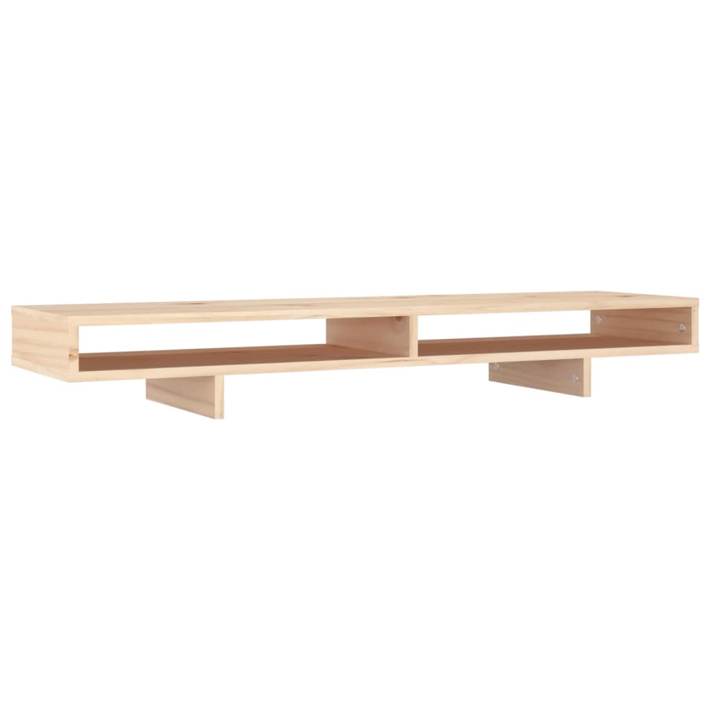 tömör fenyőfa monitorállvány 100x27x14 cm