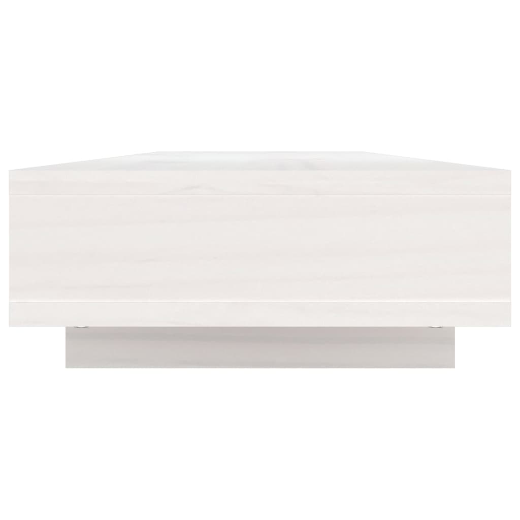 fehér tömör fenyőfa monitorállvány 100x27x14 cm