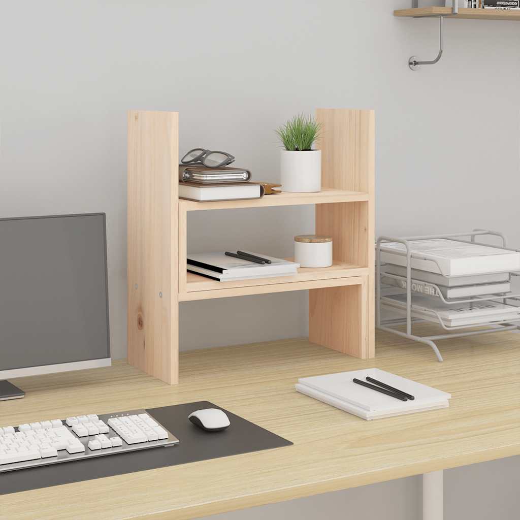 tömör fenyőfa monitorállvány (39-72) x 17 x 43 cm
