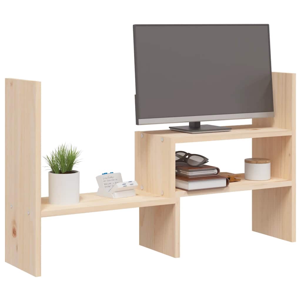 tömör fenyőfa monitorállvány (39-72) x 17 x 43 cm