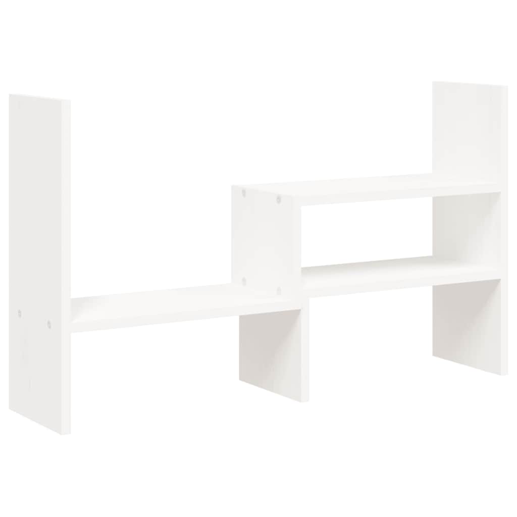 fehér tömör fenyőfa monitorállvány (39-72) x 17 x 43 cm