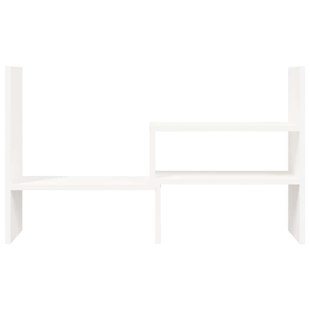fehér tömör fenyőfa monitorállvány (39-72) x 17 x 43 cm