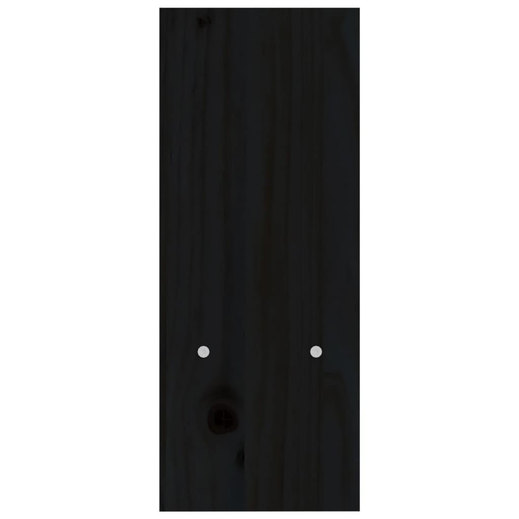 fekete tömör fenyőfa monitorállvány (39-72) x 17 x 43 cm