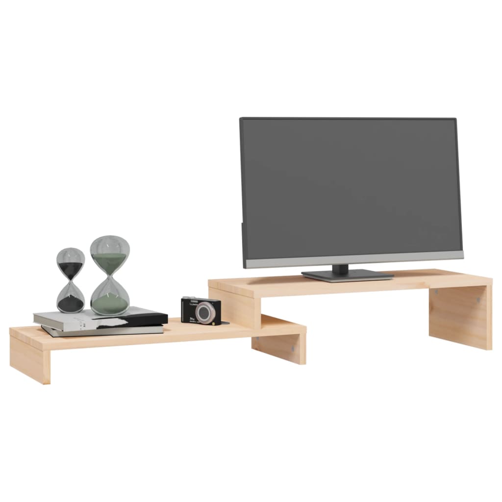 tömör fenyőfa monitorállvány (52-101) x 22 x 14 cm