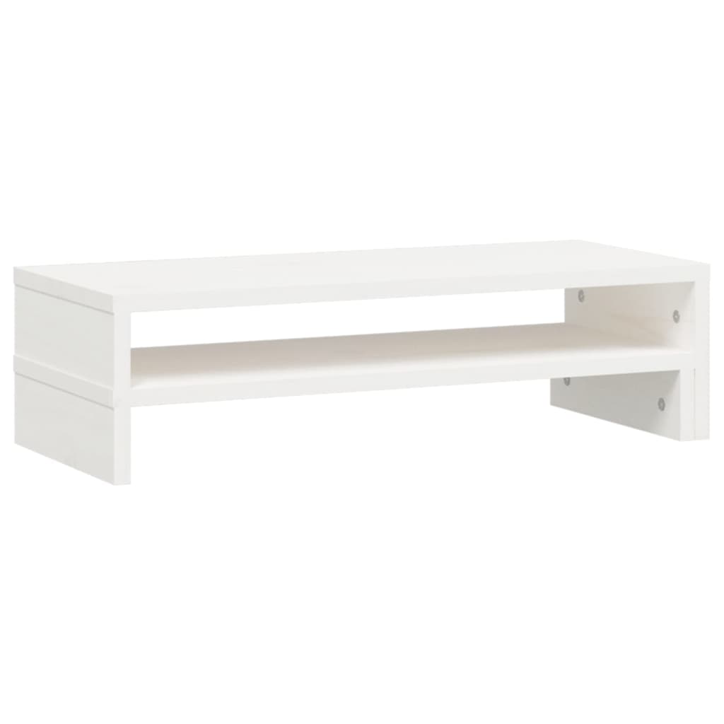 fehér tömör fenyőfa monitorállvány (52-101) x 22 x 14 cm