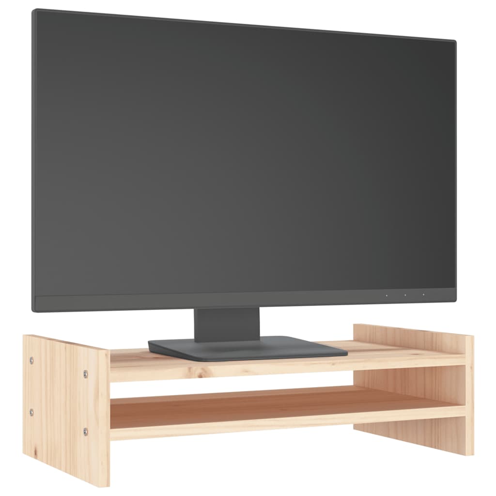 tömör fenyőfa monitorállvány 50x27x15 cm