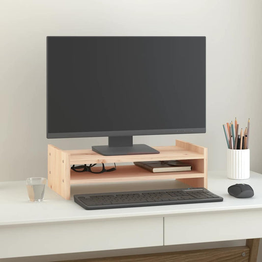 tömör fenyőfa monitorállvány 50x27x15 cm