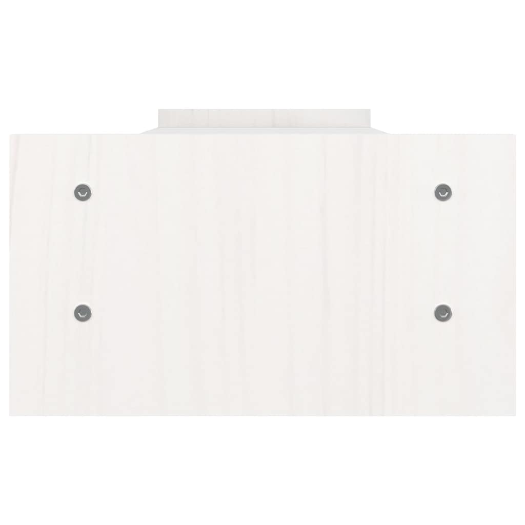 fehér tömör fenyőfa monitorállvány 100x27x15 cm