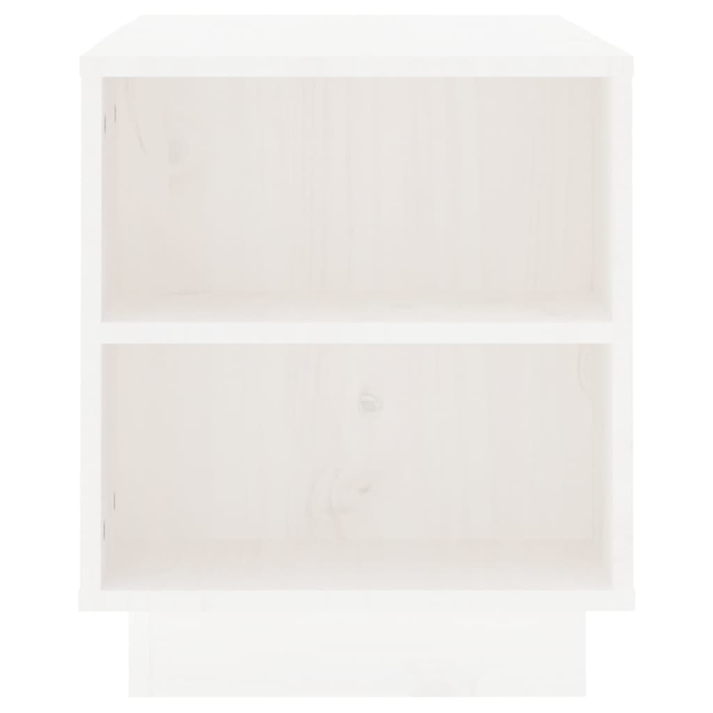 fehér tömör fenyőfa TV-szekrény 110 x 35 x 40,5 cm