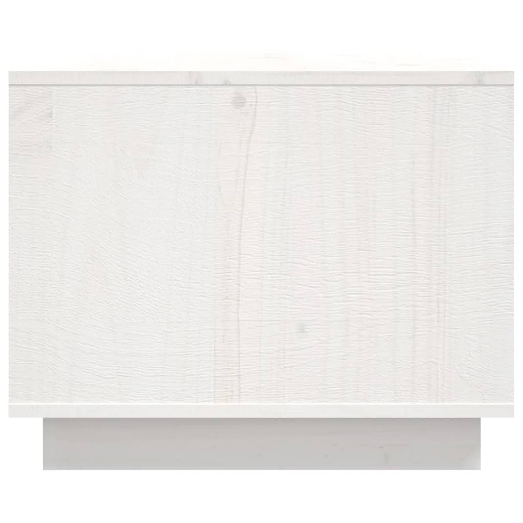 fehér tömör fenyőfa dohányzóasztal 80 x 50 x 40 cm