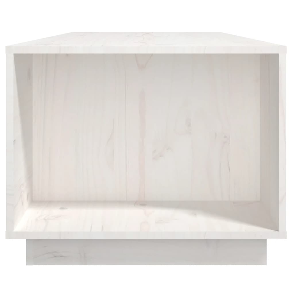 fehér tömör fenyőfa dohányzóasztal 110x50x40 cm