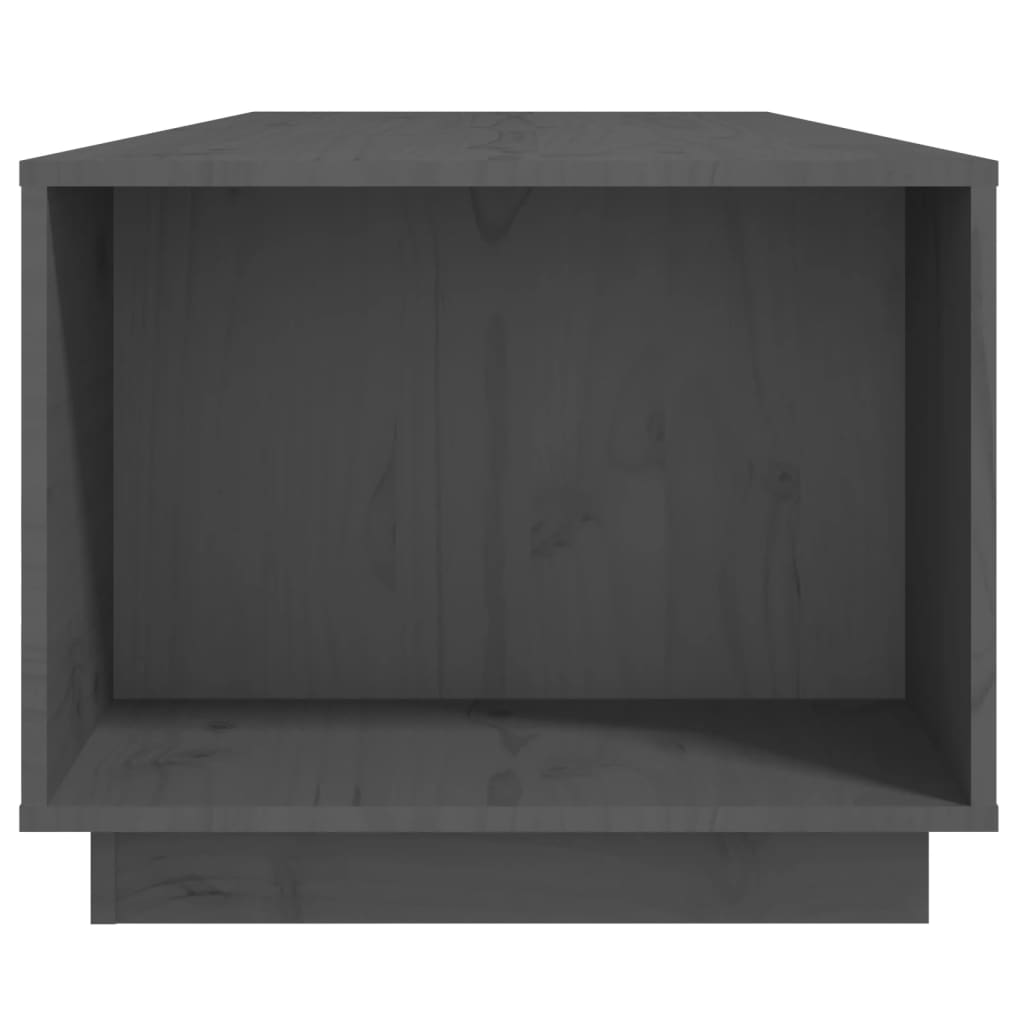szürke tömör fenyőfa dohányzóasztal 110x50x40 cm