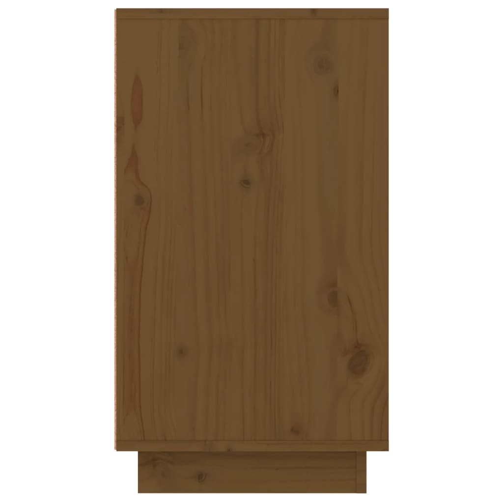mézbarna tömör fenyőfa cipőszekrény 110 x 34 x 61 cm
