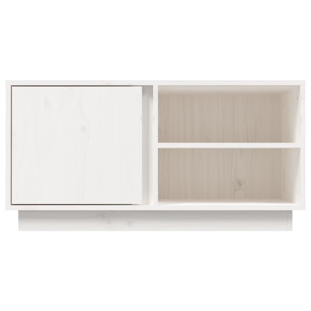 fehér tömör fenyőfa TV-szekrény 80 x 35 x 40,5 cm
