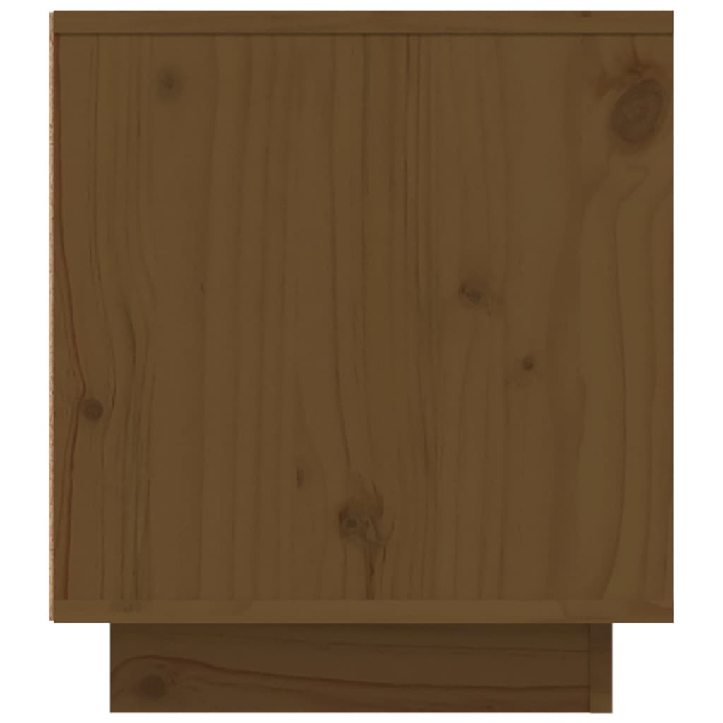 mézbarna tömör fenyőfa TV-szekrény 110 x 35 x 40,5 cm