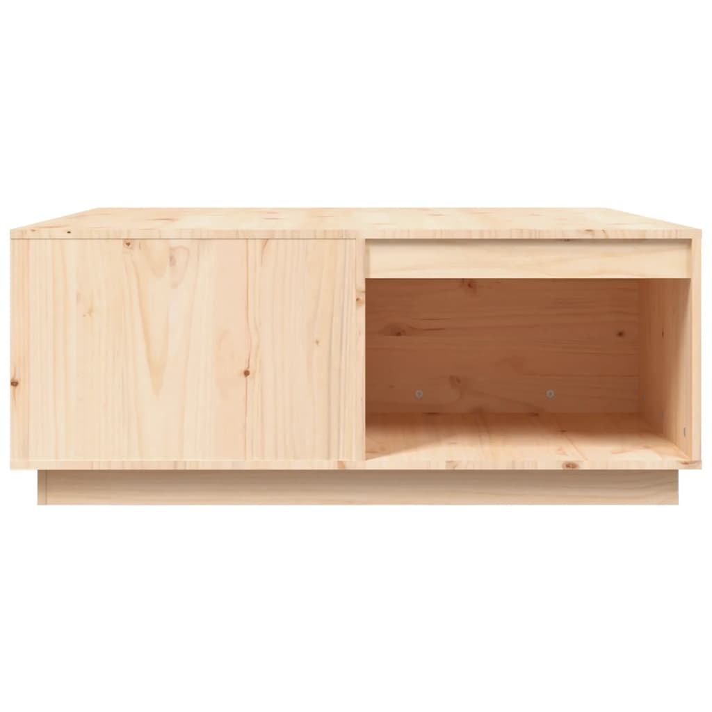 tömör fenyőfa dohányzóasztal 100 x 101 x 40,5 cm