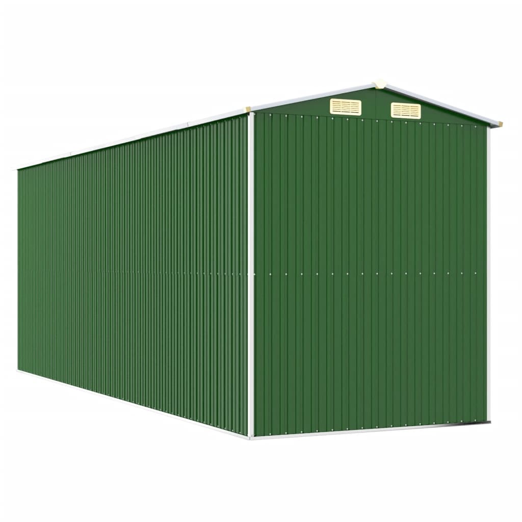 zöld horganyzott acél kerti fészer 192x523x223 cm