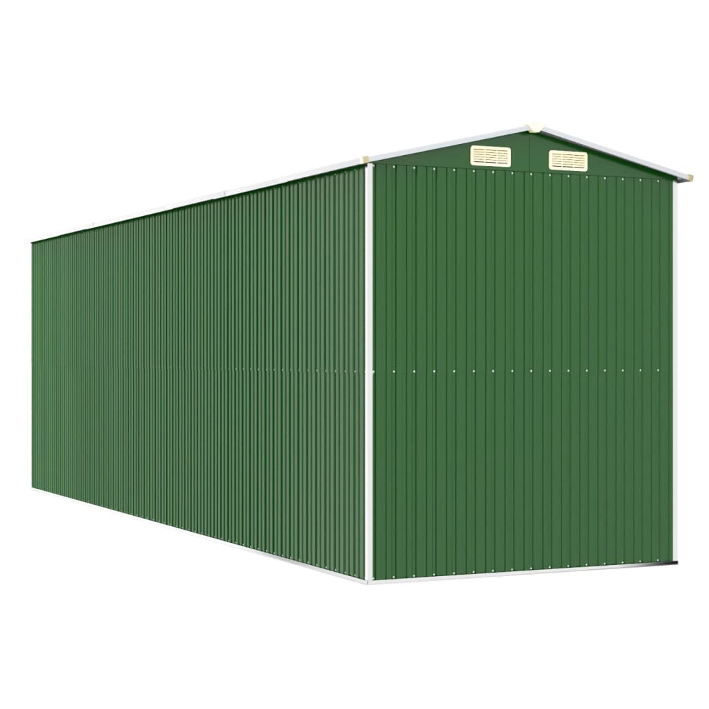 zöld horganyzott acél kerti fészer 192x606x223 cm