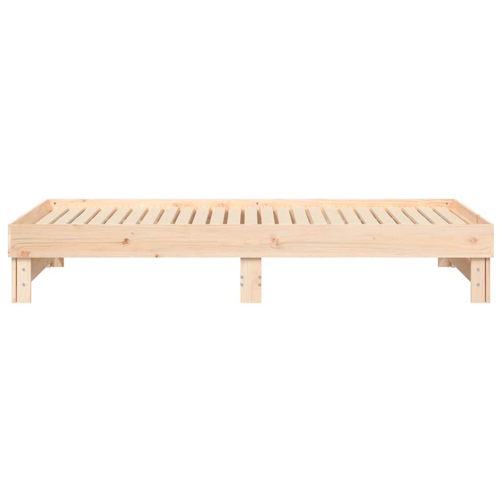 tömör fenyőfa kihúzható kanapéágy 2x(80x200) cm