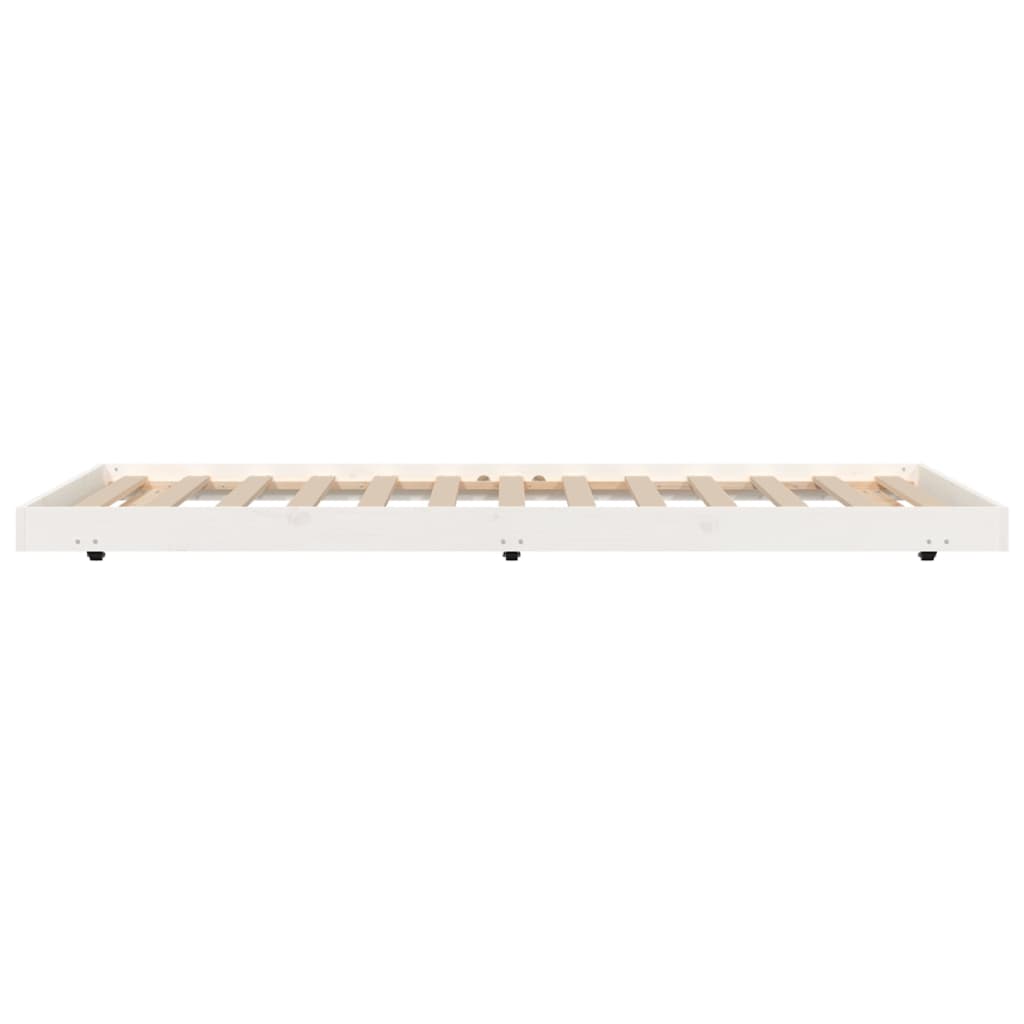 fehér tömör fenyőfa ágy matrac nélkül 90 x 200 cm