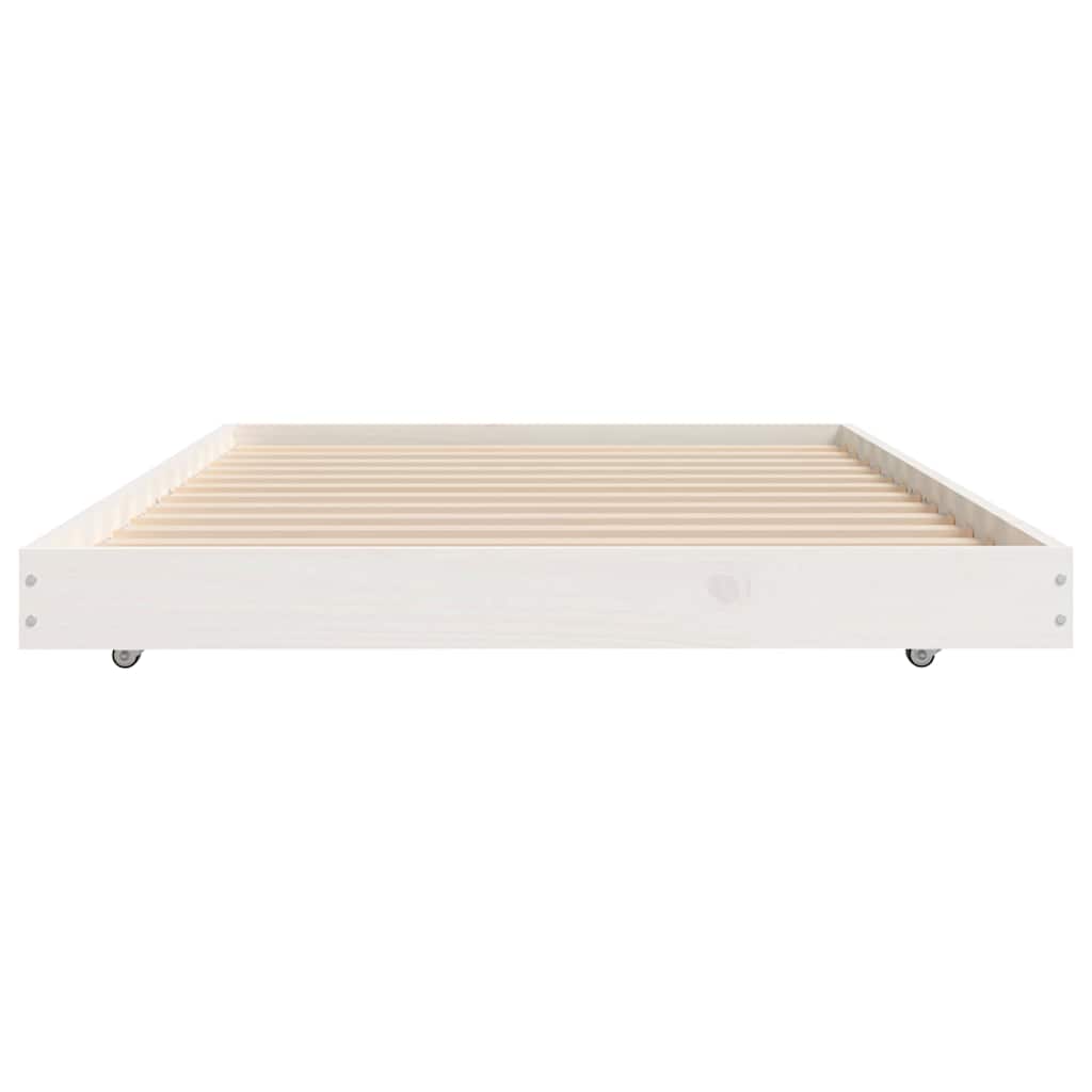 fehér tömör fenyőfa ágykeret matrac nélkül 90 x 190 cm